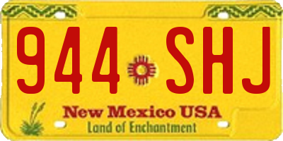 NM license plate 944SHJ