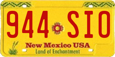 NM license plate 944SIO