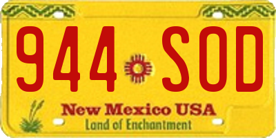 NM license plate 944SOD