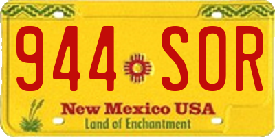 NM license plate 944SOR