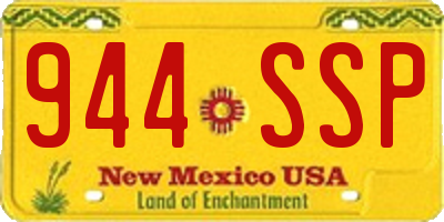 NM license plate 944SSP