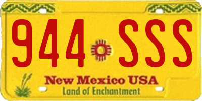 NM license plate 944SSS