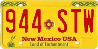NM license plate 944STW