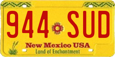 NM license plate 944SUD