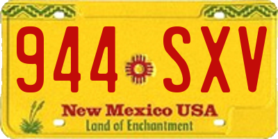 NM license plate 944SXV