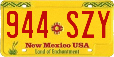 NM license plate 944SZY