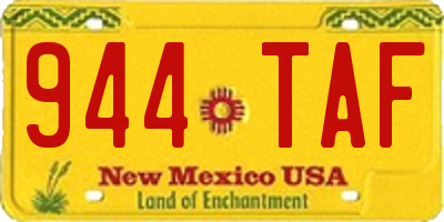 NM license plate 944TAF