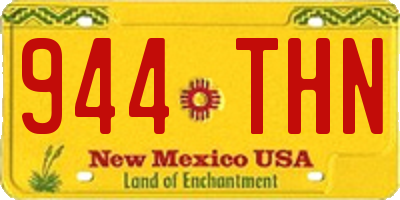 NM license plate 944THN