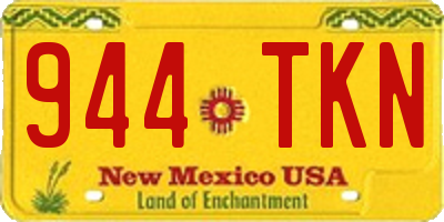 NM license plate 944TKN