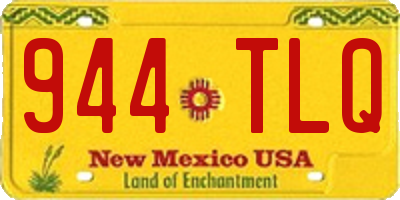 NM license plate 944TLQ