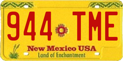 NM license plate 944TME