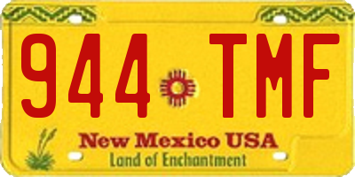 NM license plate 944TMF