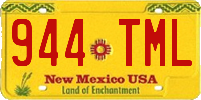 NM license plate 944TML