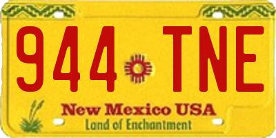 NM license plate 944TNE