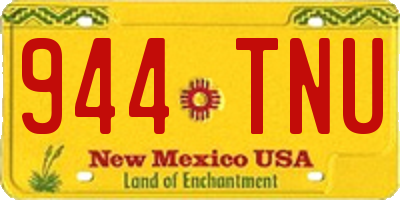 NM license plate 944TNU