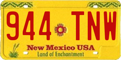 NM license plate 944TNW