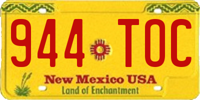 NM license plate 944TOC