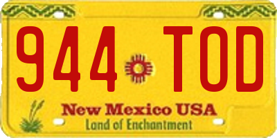 NM license plate 944TOD