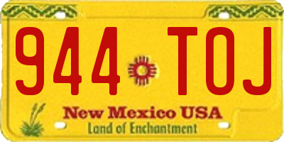 NM license plate 944TOJ