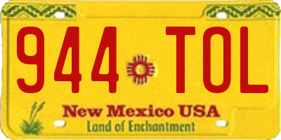 NM license plate 944TOL
