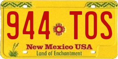 NM license plate 944TOS