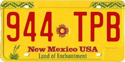 NM license plate 944TPB