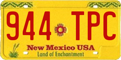 NM license plate 944TPC