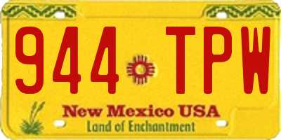 NM license plate 944TPW