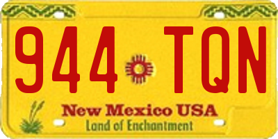 NM license plate 944TQN
