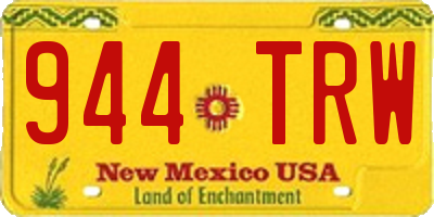 NM license plate 944TRW