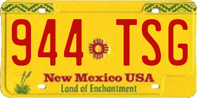 NM license plate 944TSG
