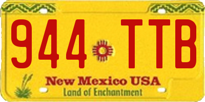 NM license plate 944TTB