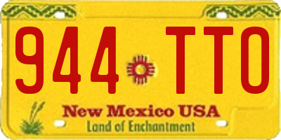 NM license plate 944TTO