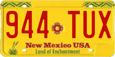 NM license plate 944TUX