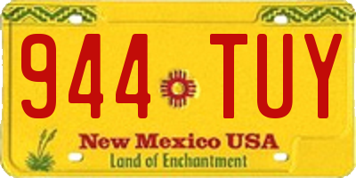 NM license plate 944TUY