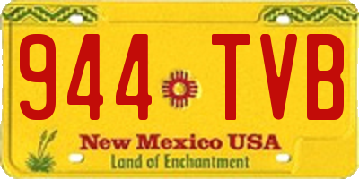 NM license plate 944TVB