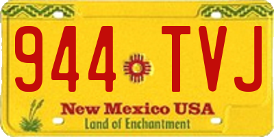 NM license plate 944TVJ