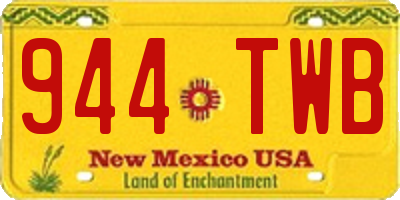 NM license plate 944TWB