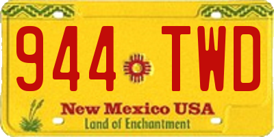 NM license plate 944TWD
