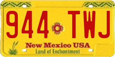 NM license plate 944TWJ