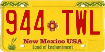 NM license plate 944TWL