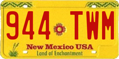 NM license plate 944TWM