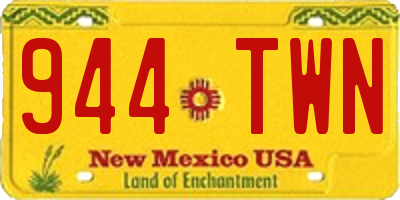 NM license plate 944TWN