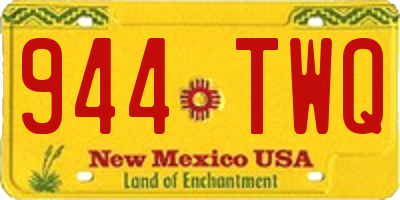 NM license plate 944TWQ