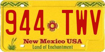 NM license plate 944TWV