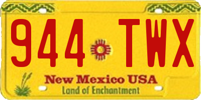NM license plate 944TWX