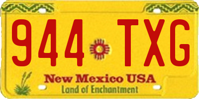 NM license plate 944TXG