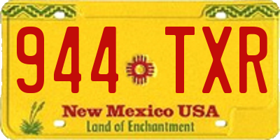 NM license plate 944TXR