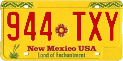 NM license plate 944TXY