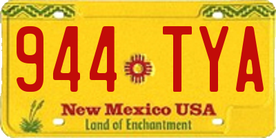 NM license plate 944TYA